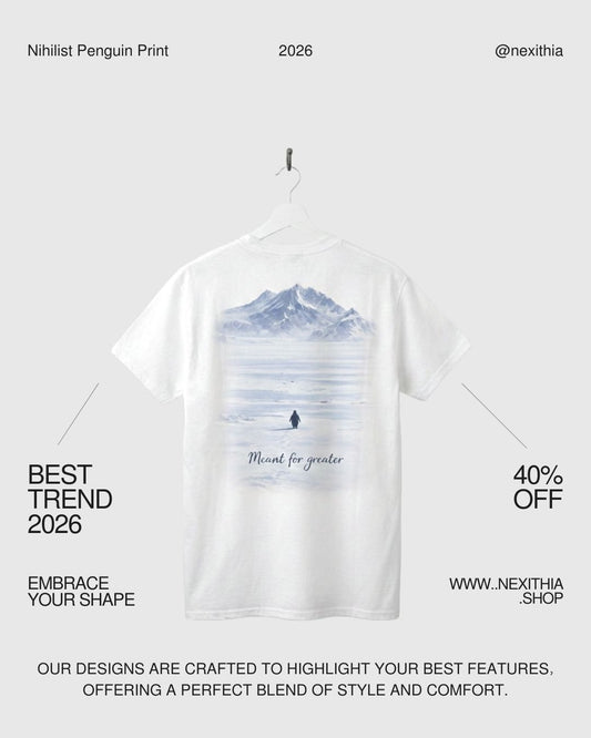 Nihilist Penguin Tee | Minimalist Existential Design | Meant for Greater